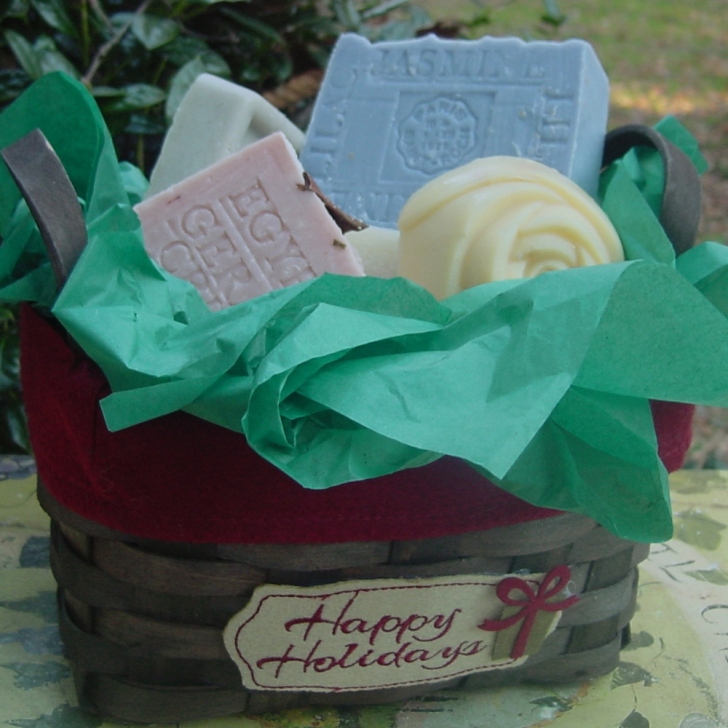 Healthy Gift Baskets for Holidays--Five Piece Soap Gift