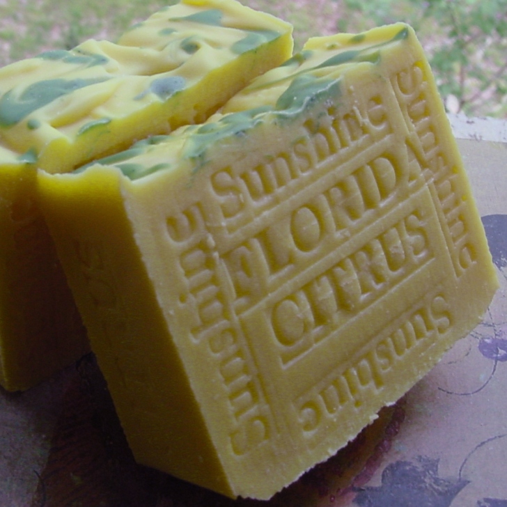 Florida Citrus Soap , feels like your bathing on the shores of South beach with a extra creamy bar of soap. Close your eyes and feel like your walking through a tangerine groove 