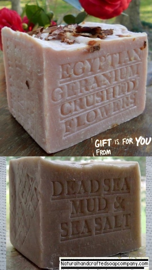 Handmade soap Geranium soap Dead Sea Mud Israel handmade soap